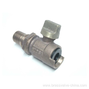 Bronze ball valve for water meter
